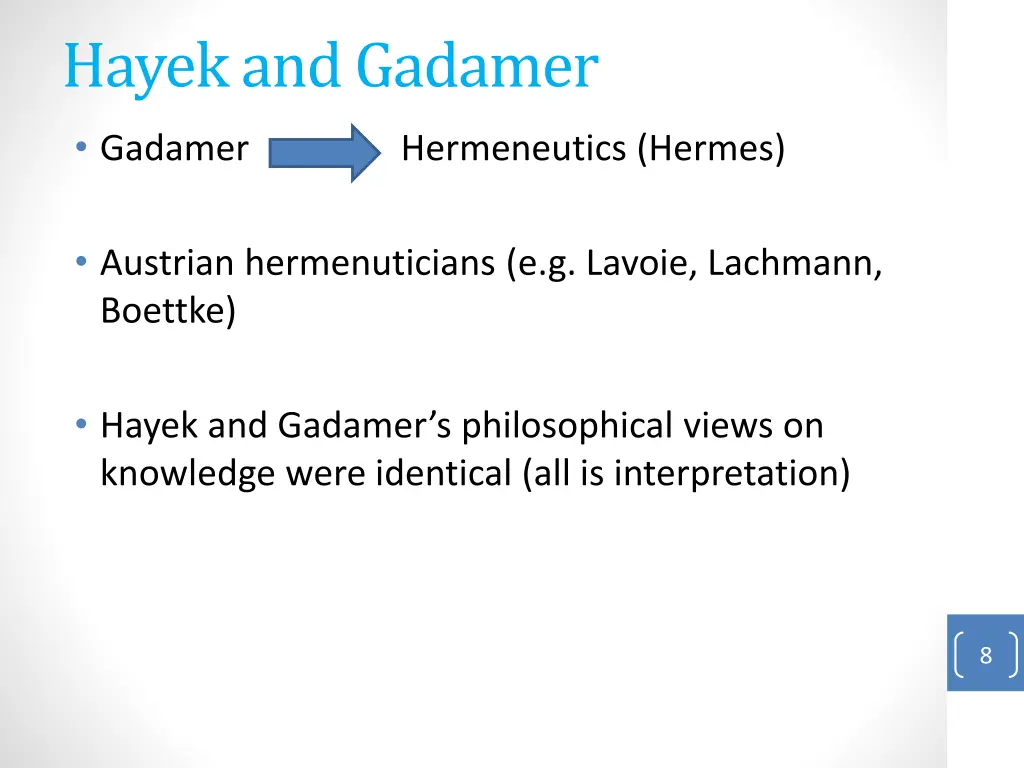 hayek and gadamer