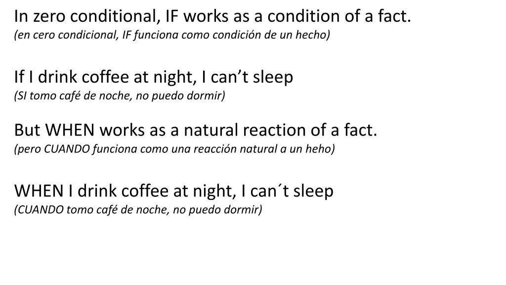 in zero conditional if works as a condition