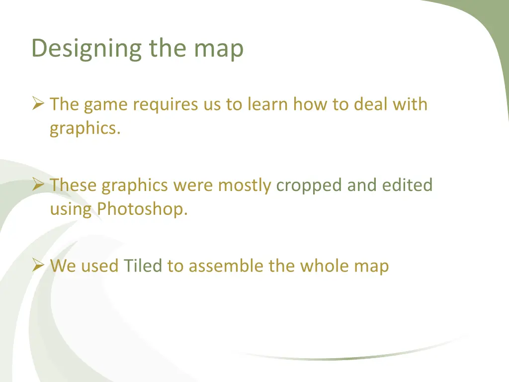 designing the map
