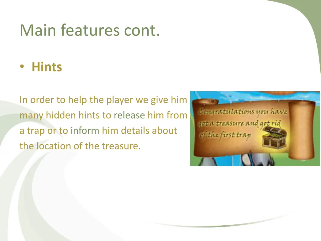 main features cont 3