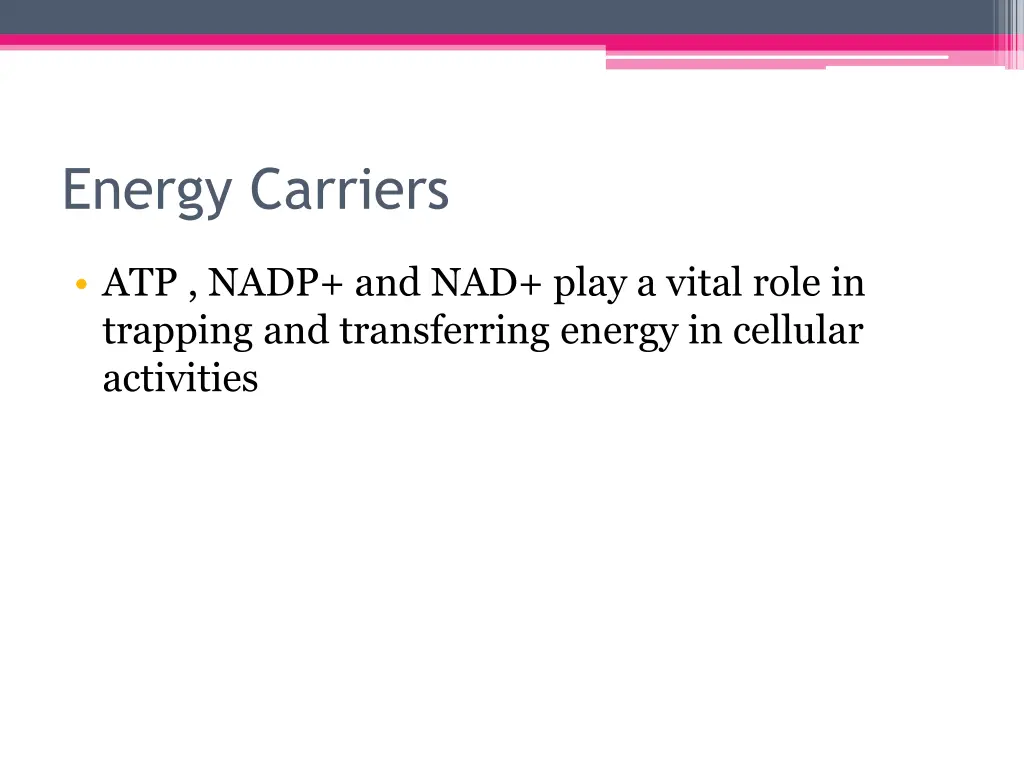 energy carriers