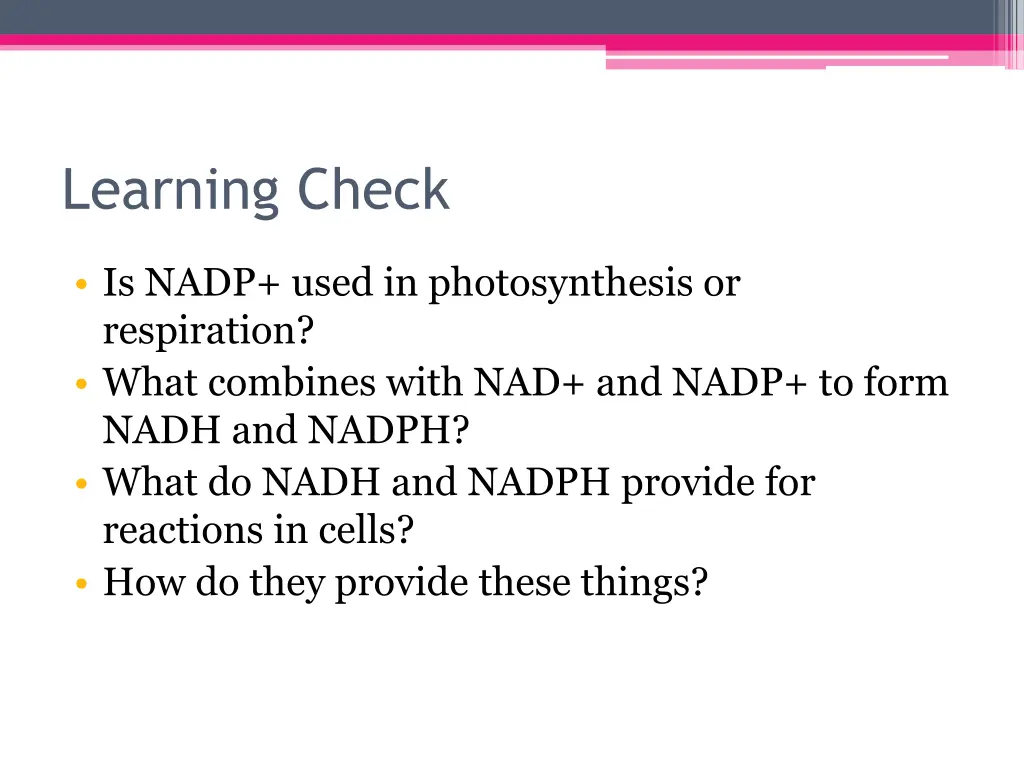 learning check 1