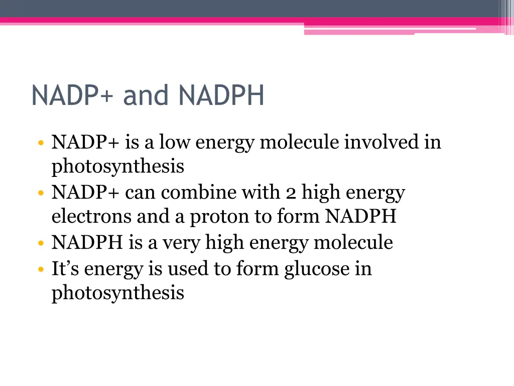nadp and nadph