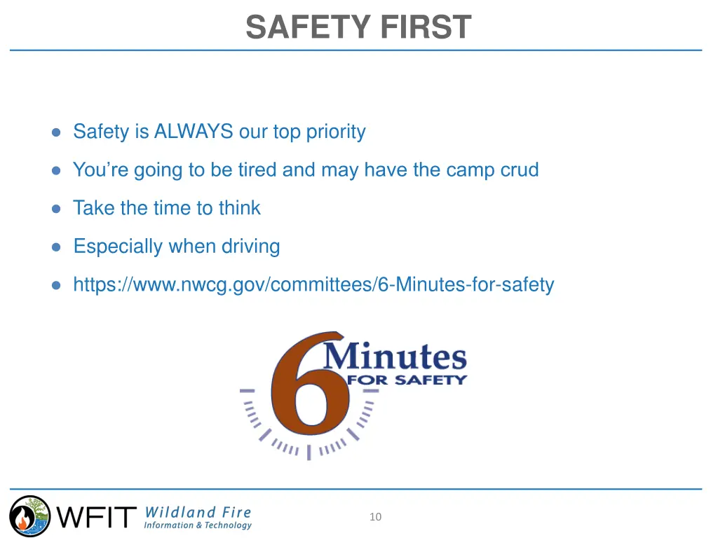 safety first