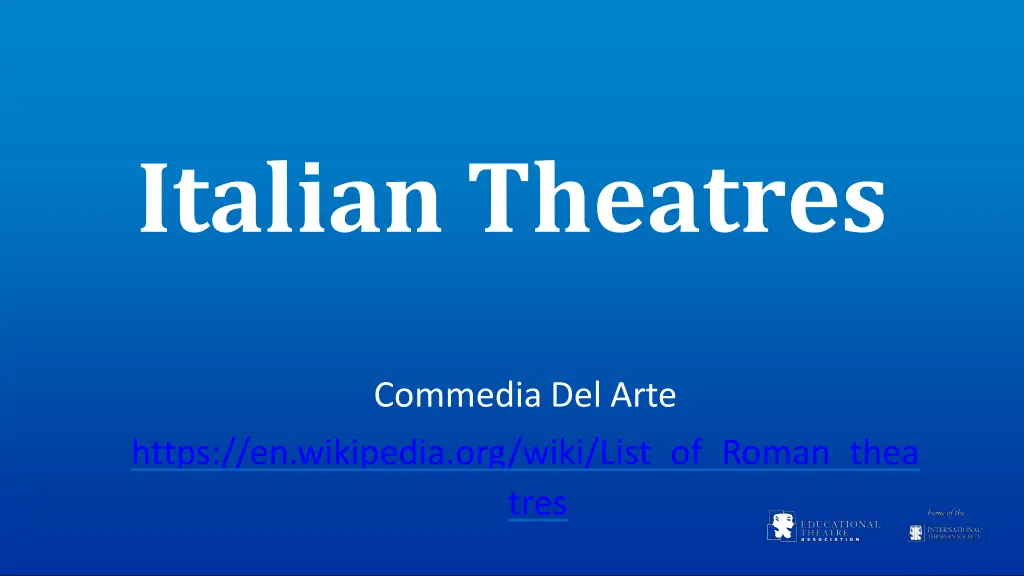 italian theatres