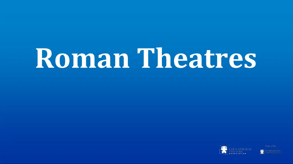 roman theatres