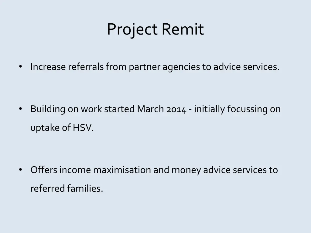project remit