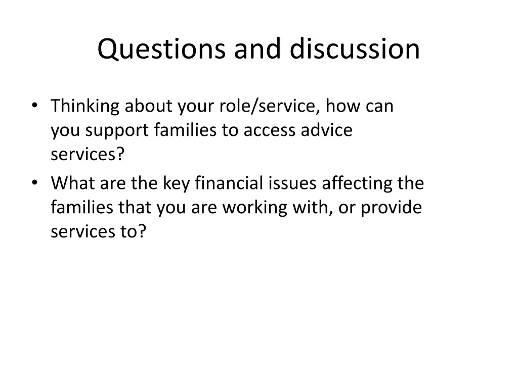 questions and discussion