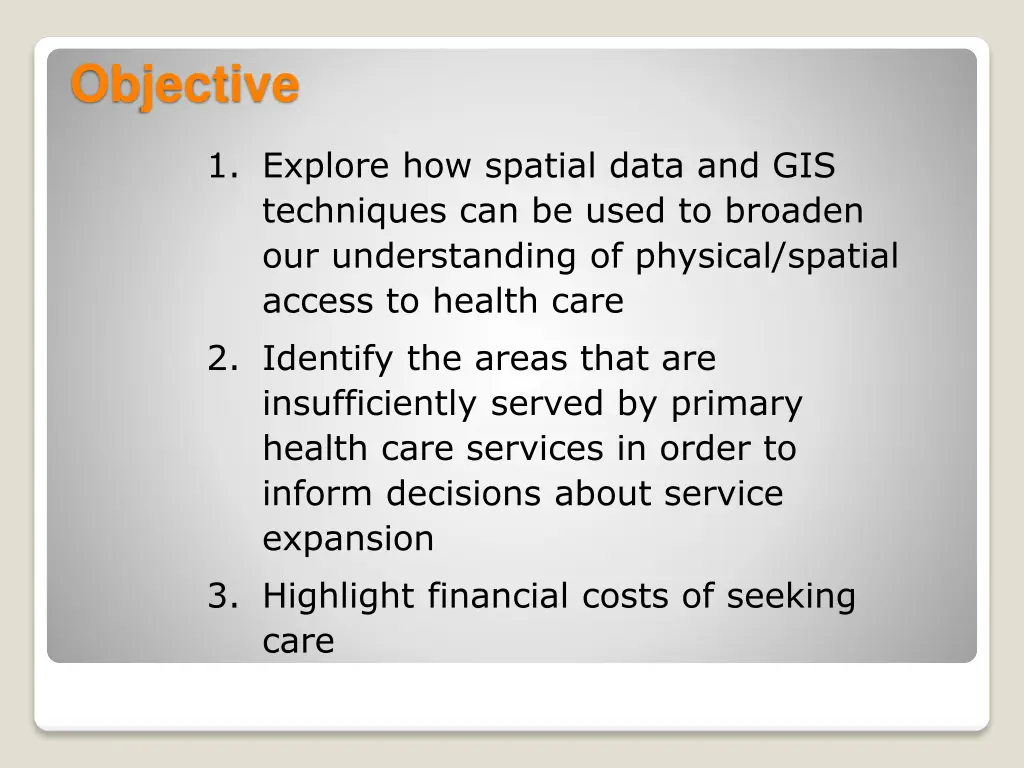 objective