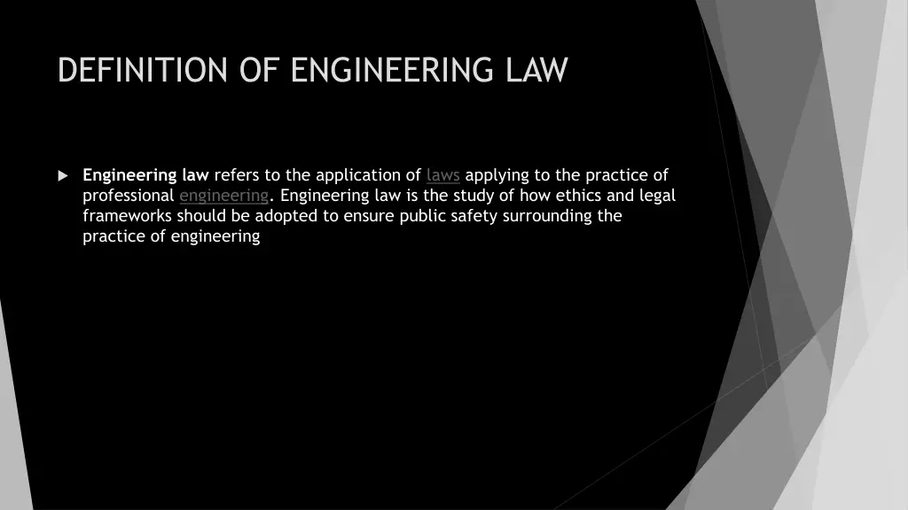 definition of engineering law