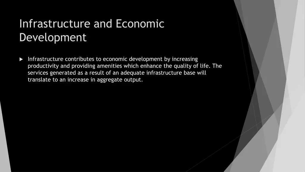 infrastructure and economic development