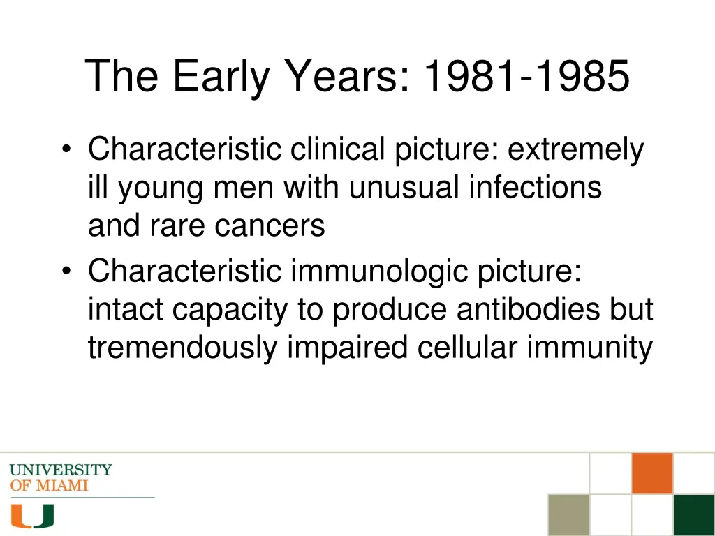 the early years 1981 1985 1