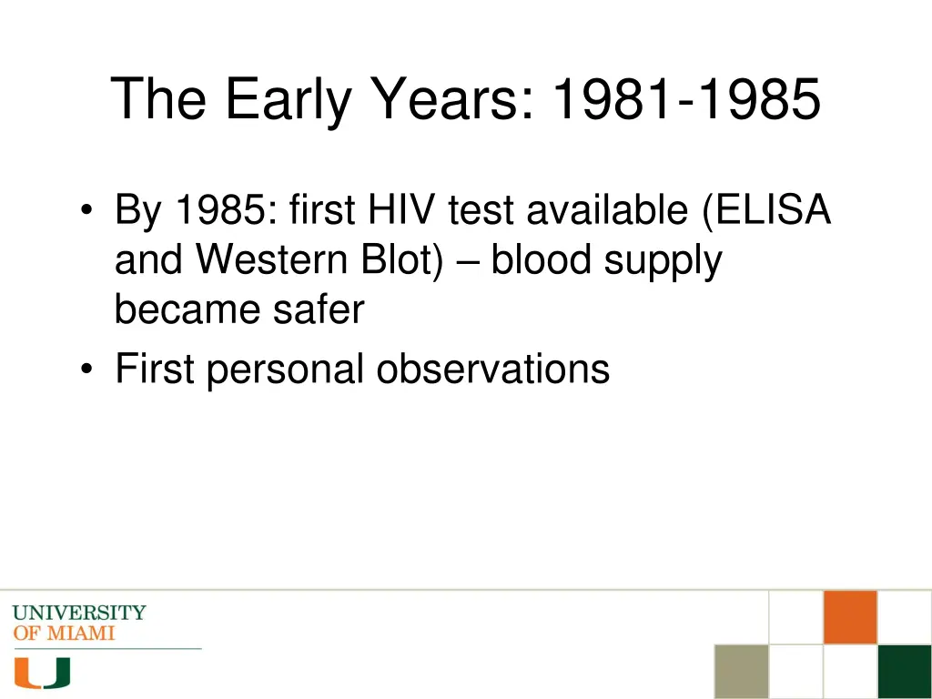 the early years 1981 1985 6
