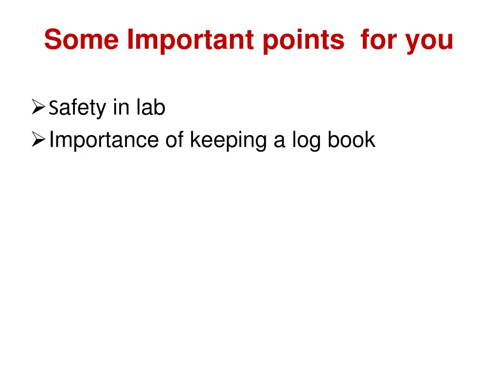 some important points for you