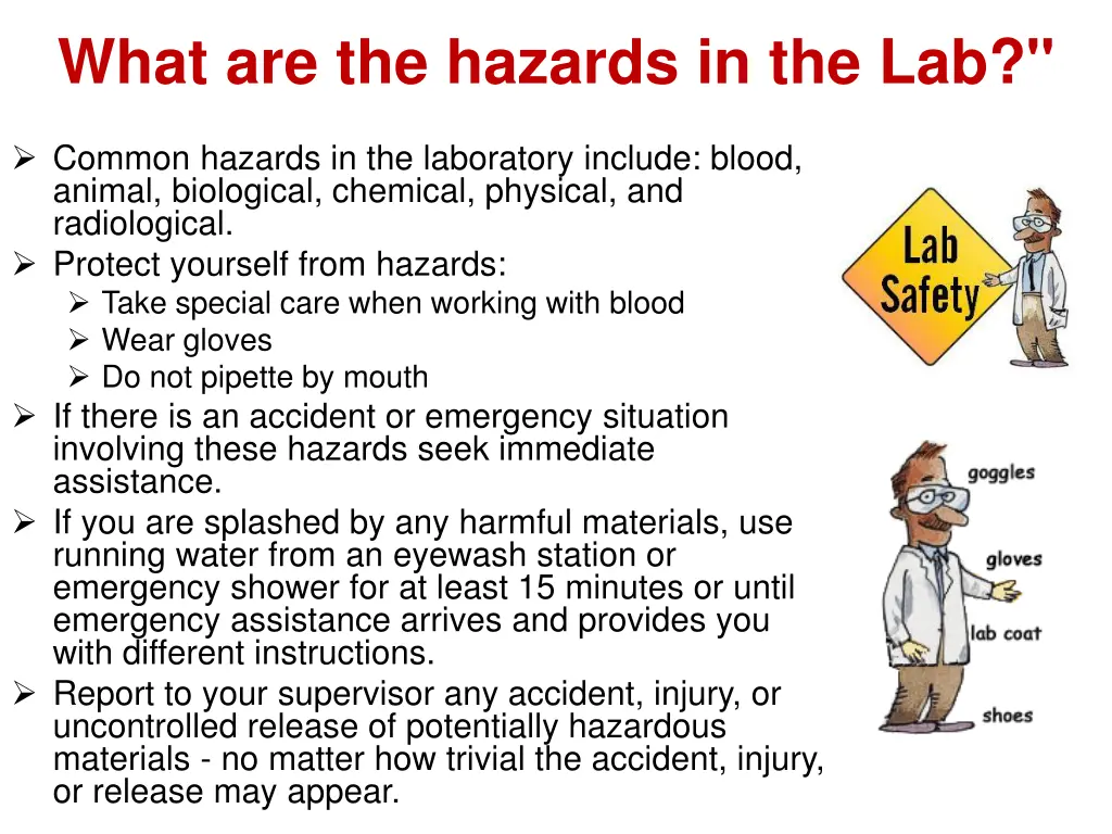 what are the hazards in the lab