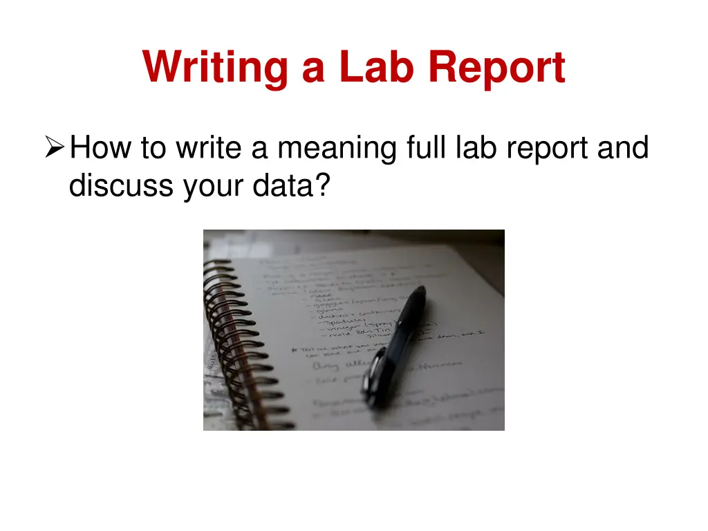writing a lab report