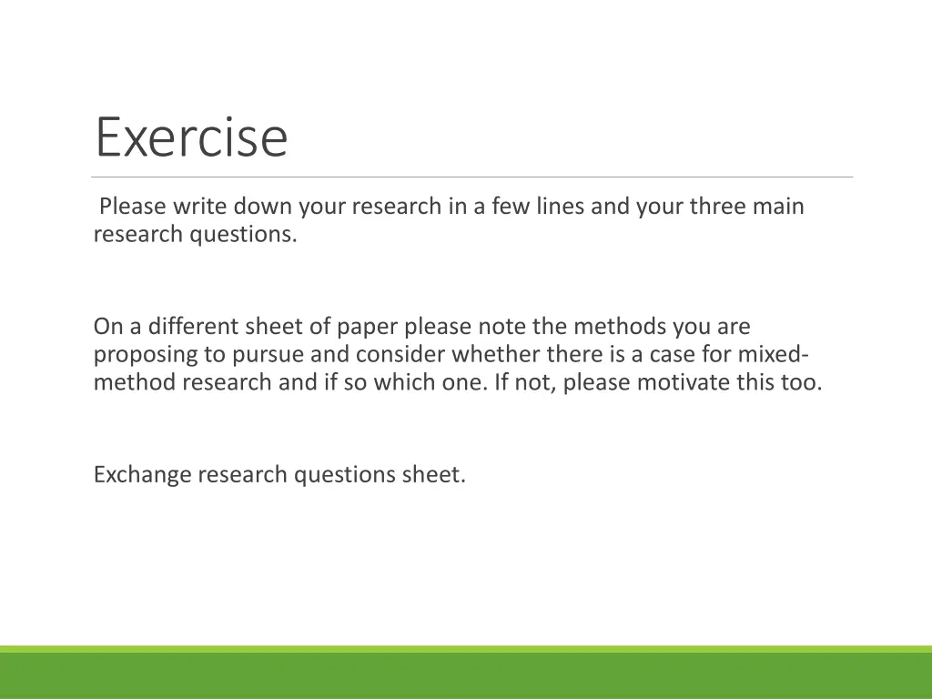 exercise