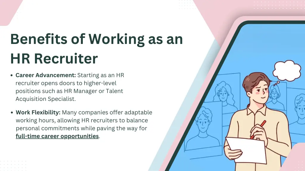 benefits of working as an hr recruiter