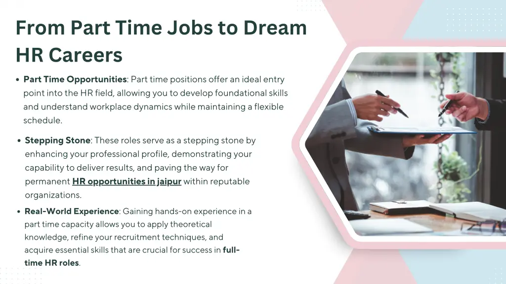 from part time jobs to dream hr careers