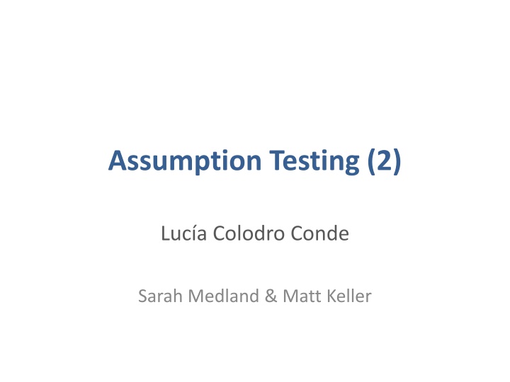 assumption testing 2