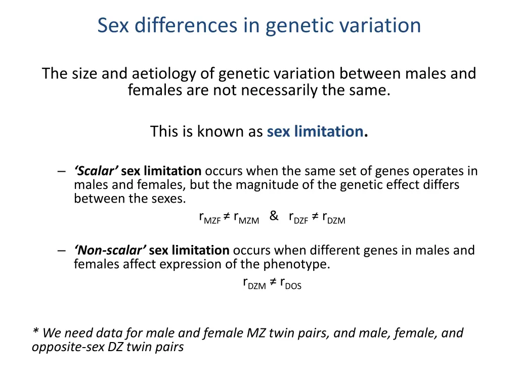 sex differences in genetic variation