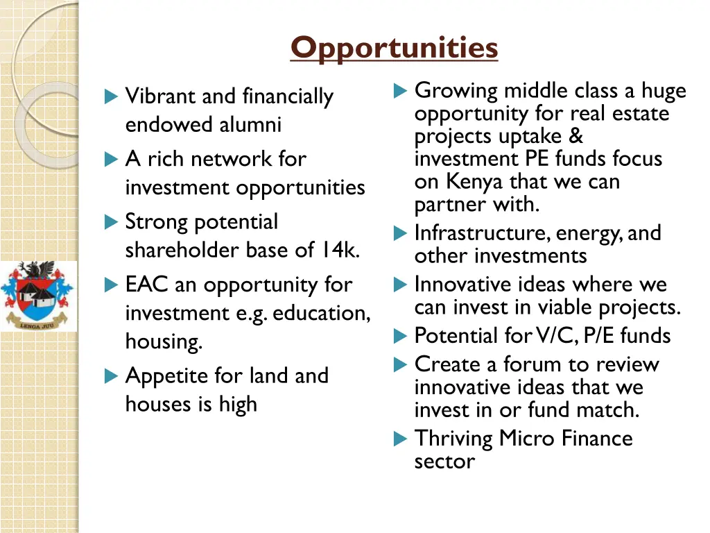 opportunities
