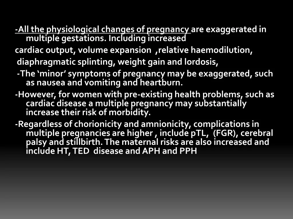 all the physiological changes of pregnancy