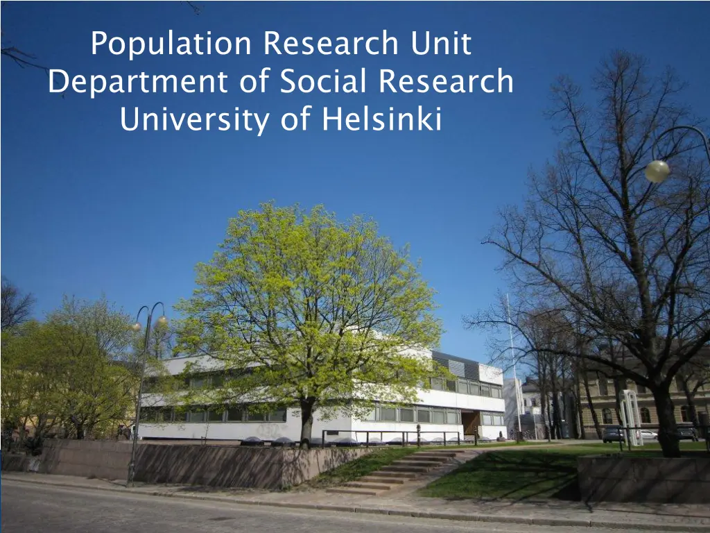 population research unit department of social