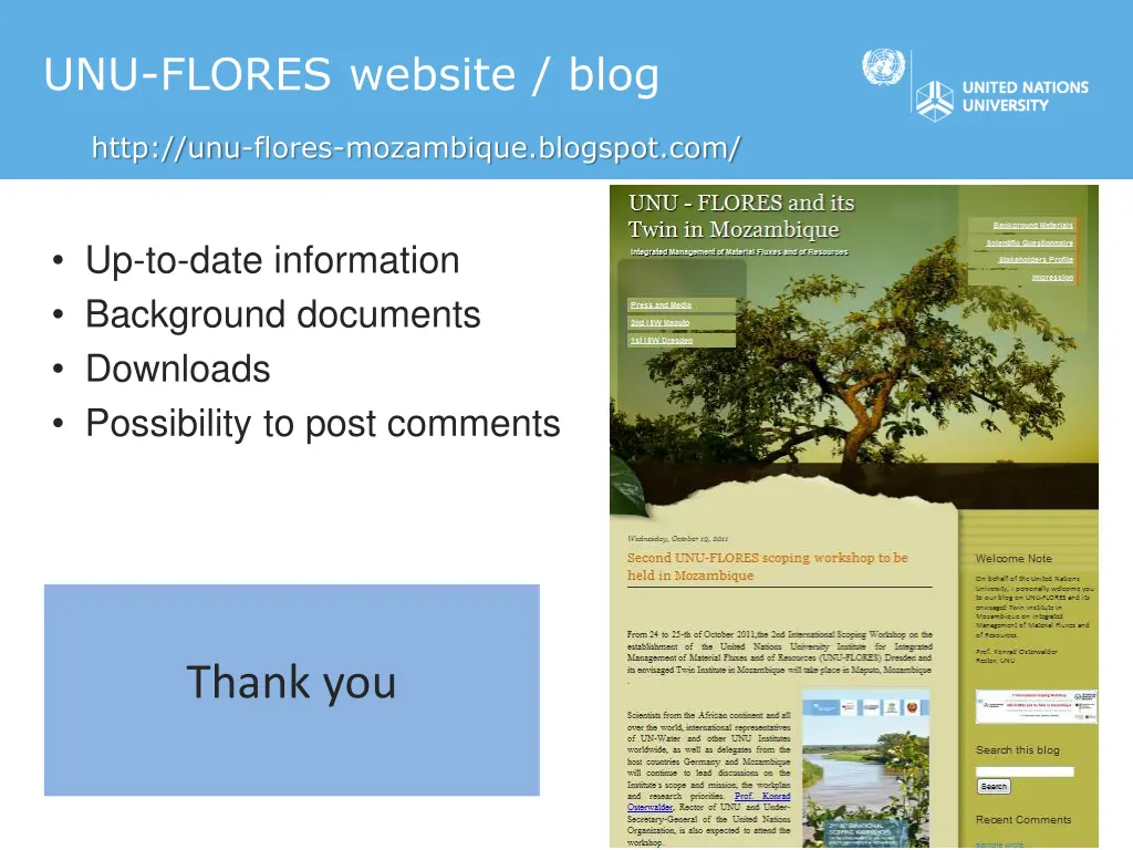 unu flores website blog