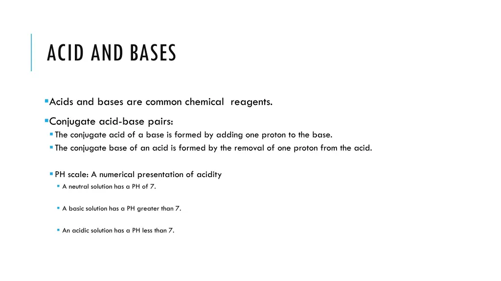 acid and bases
