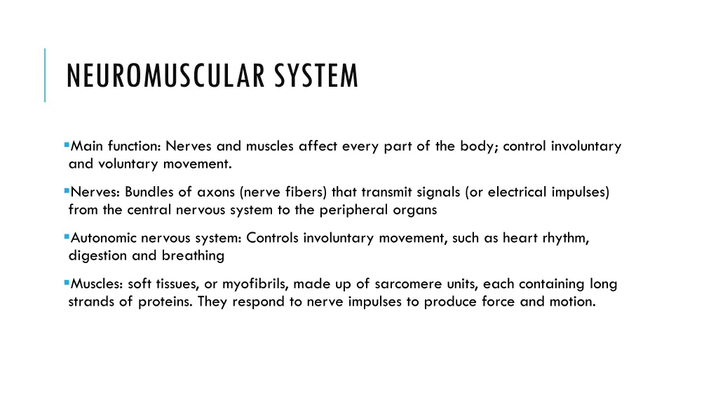 neuromuscular system