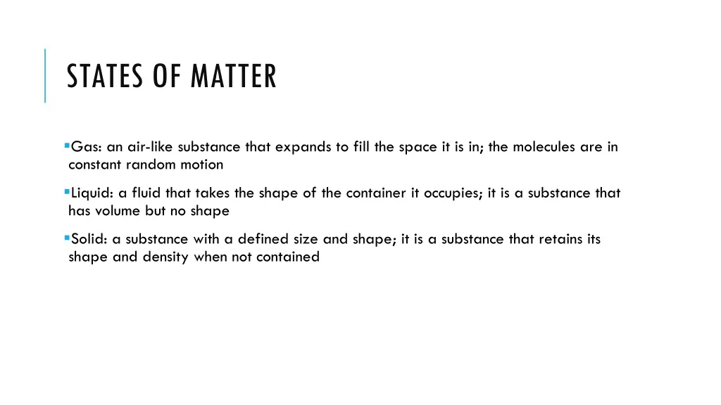 states of matter