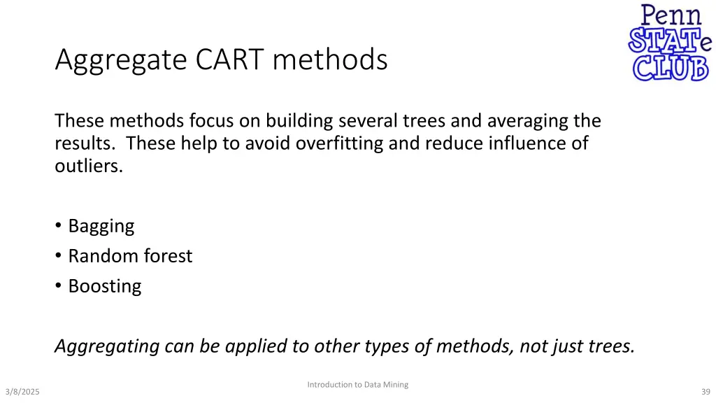 aggregate cart methods