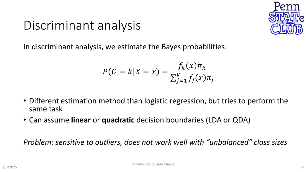discriminant analysis