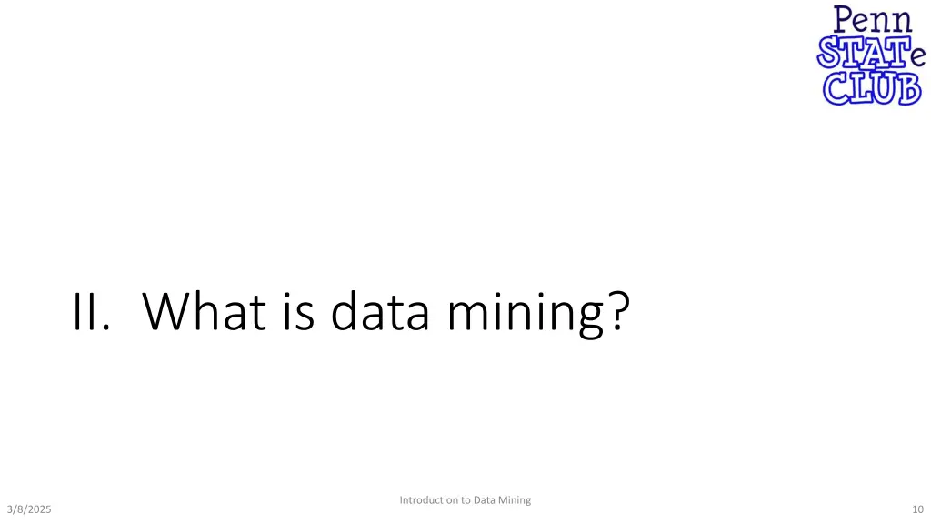 ii what is data mining