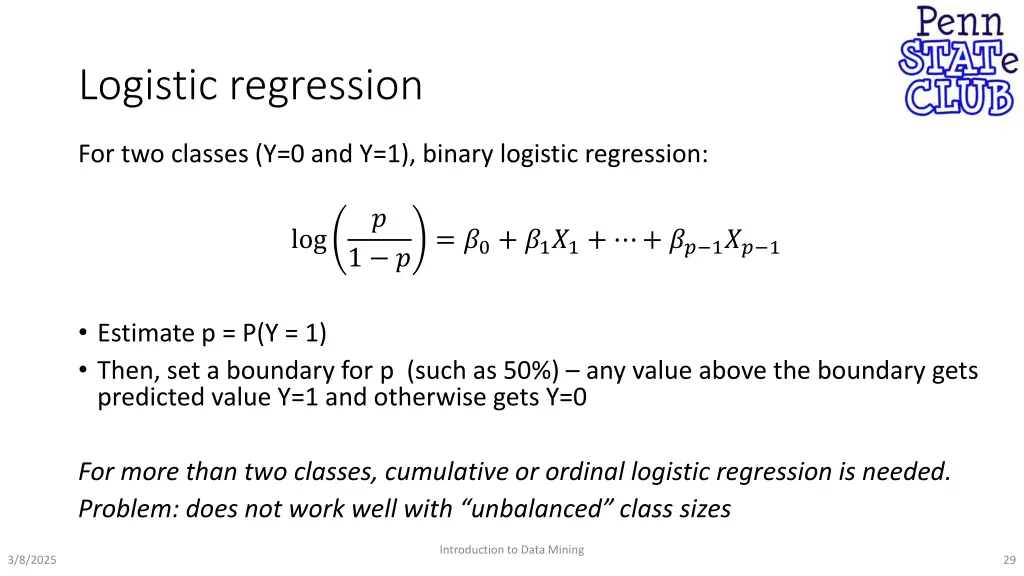 logistic regression