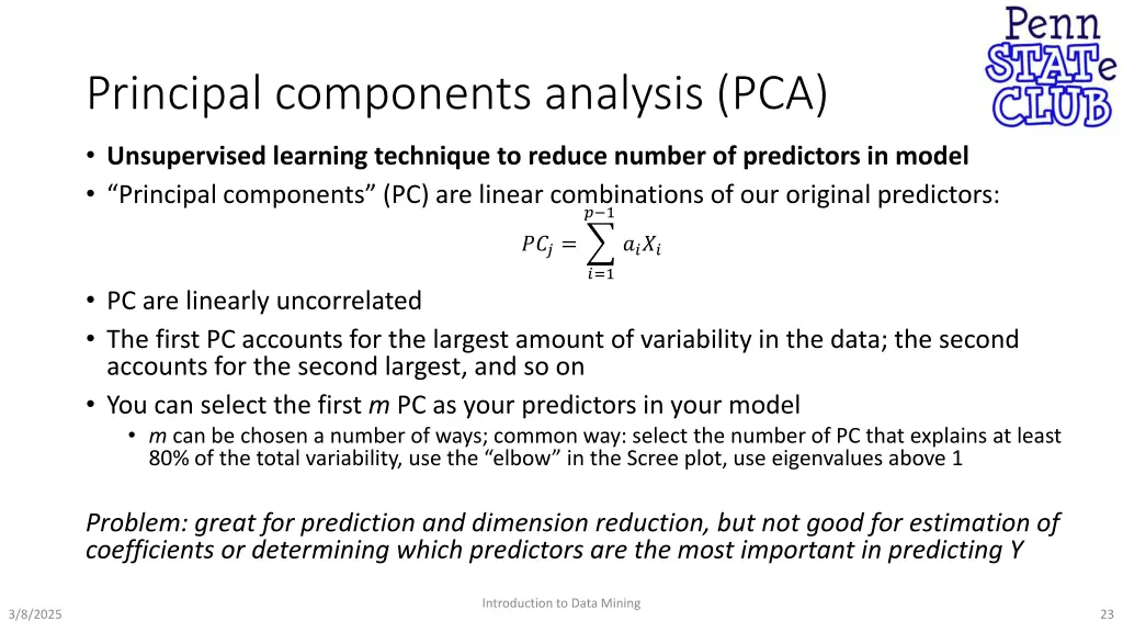 principal components analysis pca