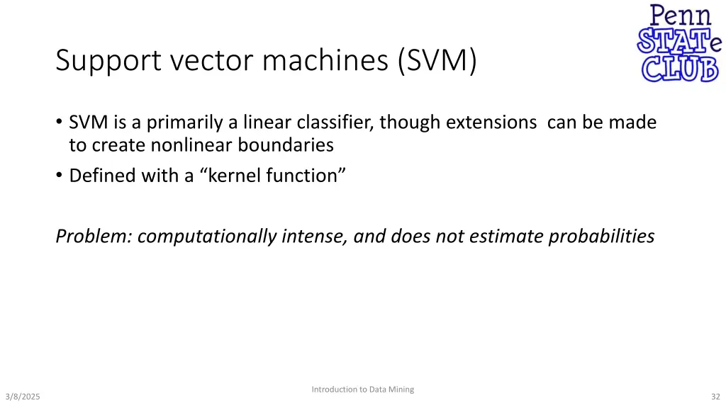 support vector machines svm