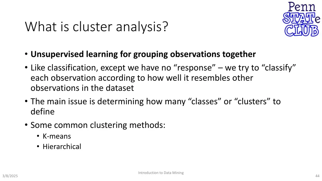 what is cluster analysis