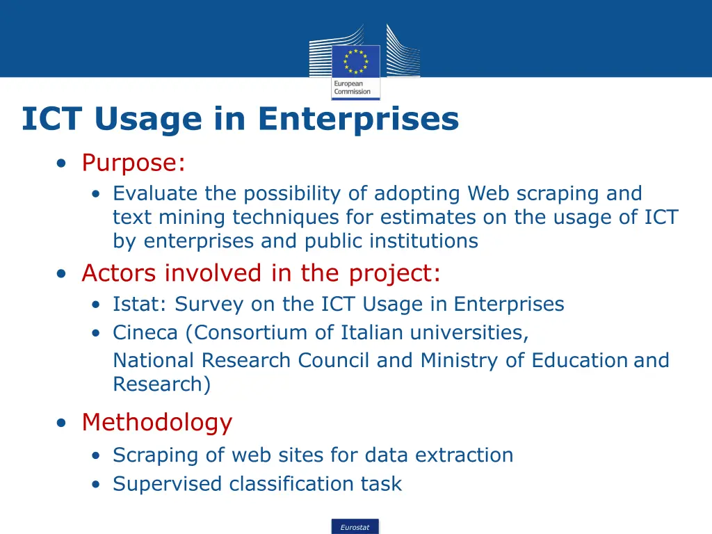 ict usage in enterprises purpose evaluate
