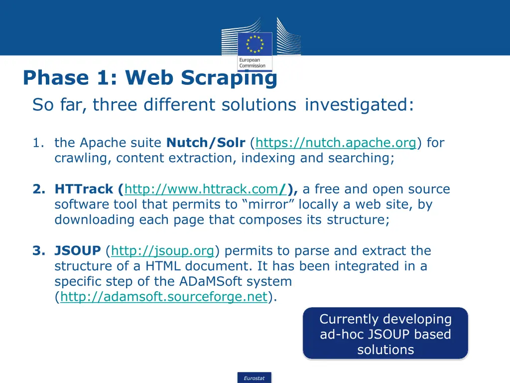 phase 1 web scraping so far three different