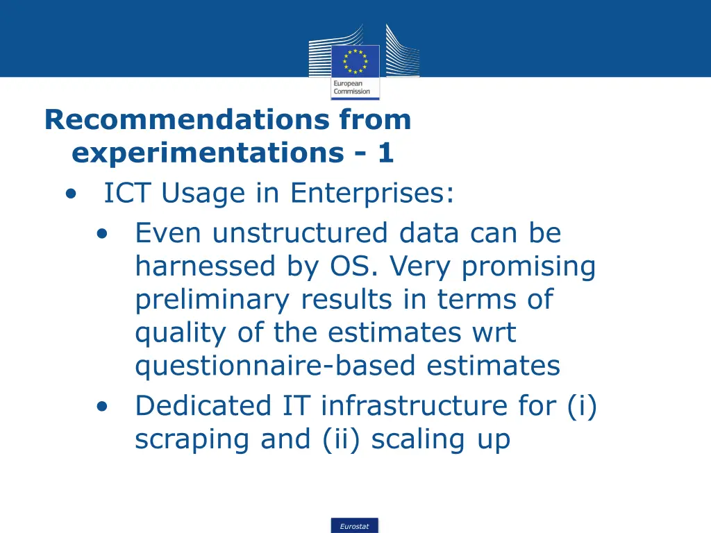 recommendations from experimentations 1 ict usage