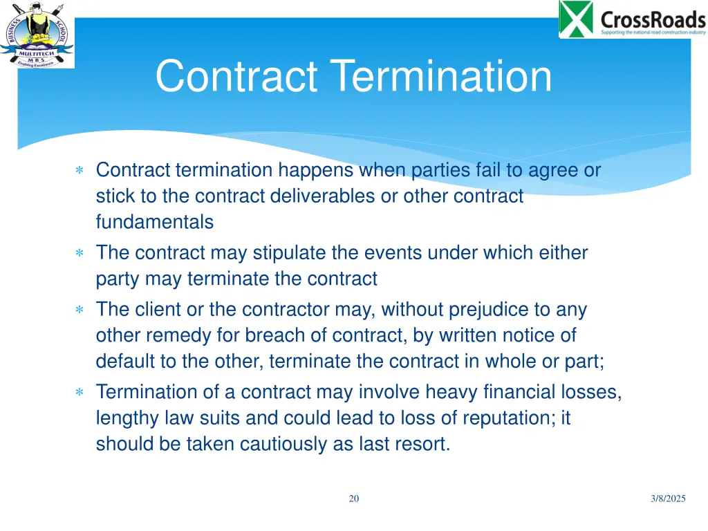 contract termination