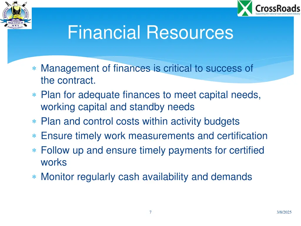 financial resources