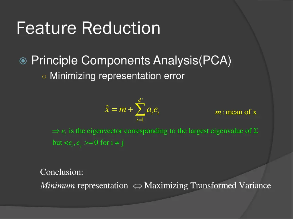 feature reduction 3