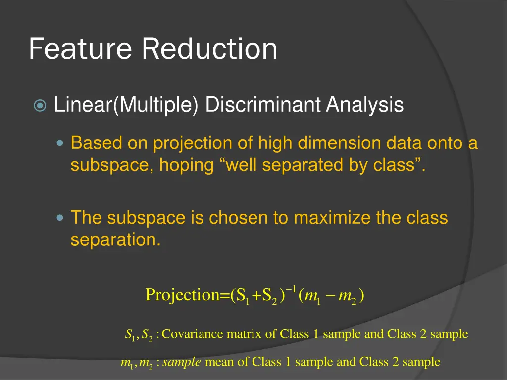 feature reduction 5