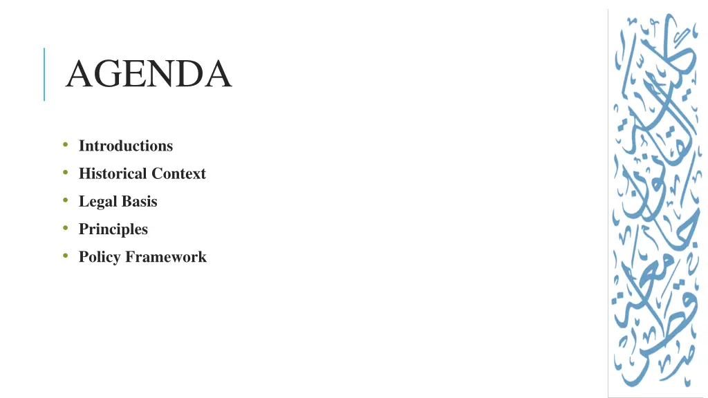 agenda