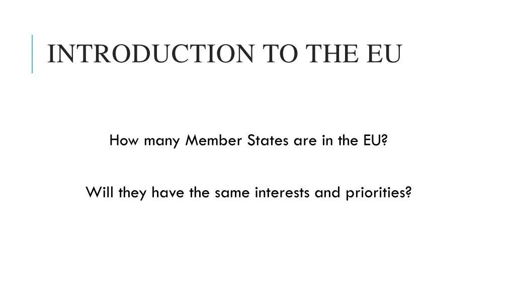 introduction to the eu