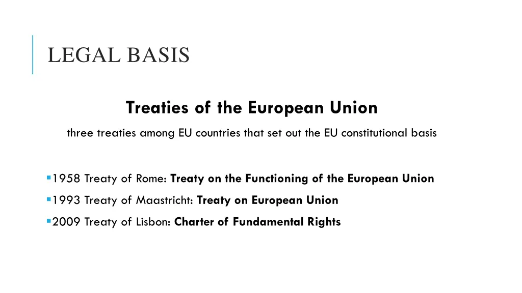 legal basis