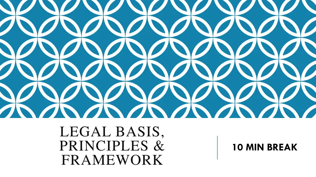 legal basis principles framework